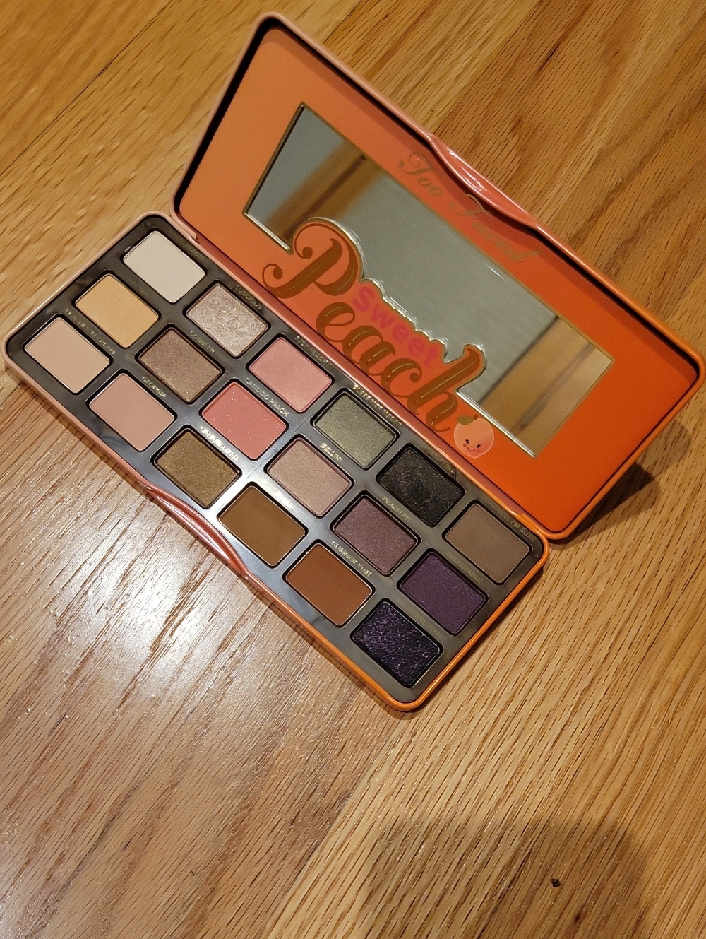 Too Faced Sweet Peach Eyeshadow Palette - peach, pink, gold, brown, purple